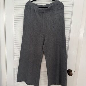 FP Movement by Free People Gray Wide-Leg Knit Trousers